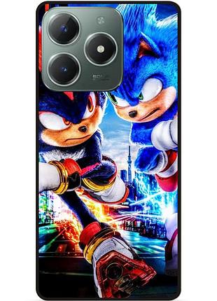 Силиконовый чехол бампер для infinix smart 8 plus (x6526) с картинкой соник sonik шэдоу