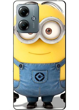 Силіконовий чохол бампер для motorola moto g14 з малюнком міньйон стюарт minion