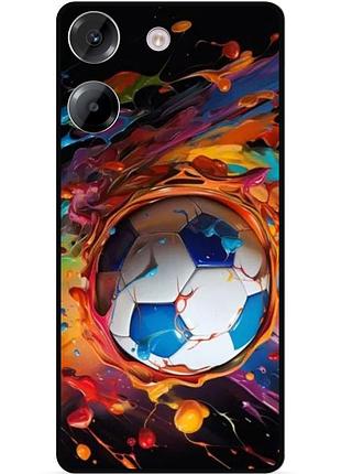 Силіконовий чохол бампер для tecno camon 20 pro з малюнком футбол мяч