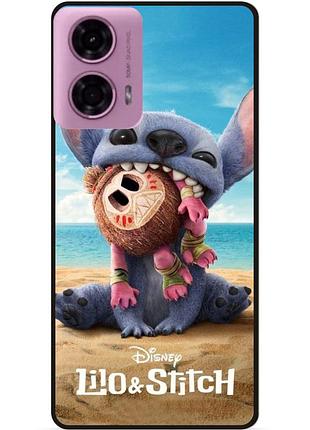 Силиконовый чехол бампер для motorola moto g85 5g лило и стич stitch