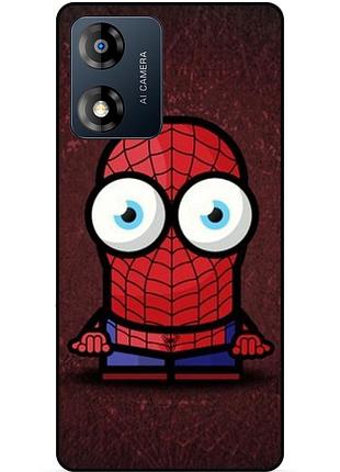 Силіконовий бампер чохол для motorola moto e14 з малюнком міньйон людина-павук spider man