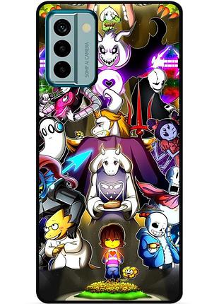 Силиконовый чехол бампер для nokia g22 с рисунком андертейл undertale