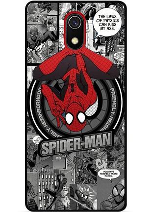 Силиконовый чехол бампер для samsung j6 plus с рисунком человек паук spider man