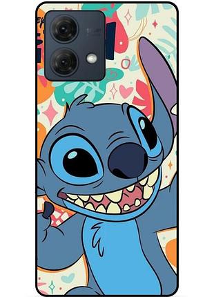 Силиконовый бампер чехол для motorola moto g84 с рисунком stitch стич