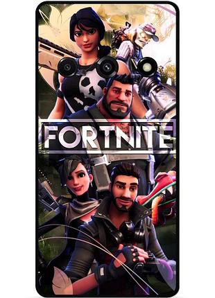 Силиконовый чехол бампер для samsung j7 j710 с картинкой фортнайт fortnite