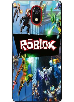 Силіконовий чохол бампер для samsung j8 j810 з картинкою roblox роблокс
