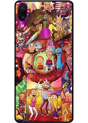 Силиконовый чехол бампер для huawei honor 8a с картинкой rick and morty рик и морти