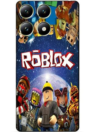 Силиконовый чехол бампер для xiaomi 14t с рисунком роблокс roblox