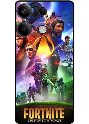 Силиконовый чехол бампер для infinix note 30 (x6833b) с рисунком fortnite фортнайт