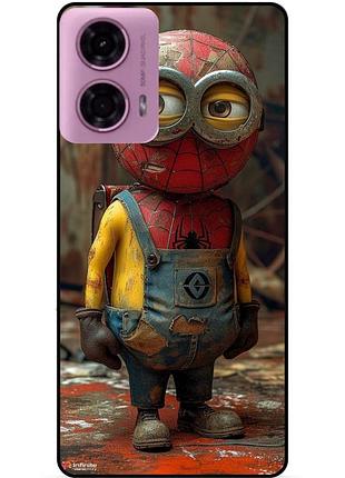Силіконовий бампер чохол для motorola moto g24 з малюнком миньон marvel человек паук