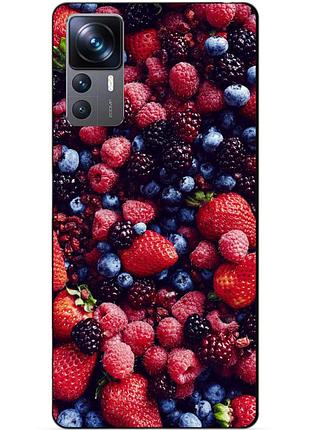 Силіконовий чохол бампер для xiaomi 12t з малюнком ягоди