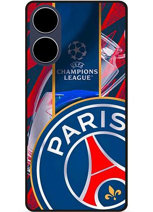 Чехол силиконовый бампер для oppo a17 с рисунком псж psg