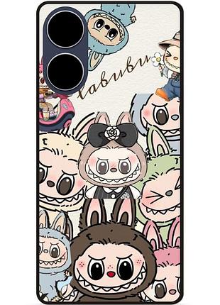 Чехол силиконовый бампер для oppo a17 с картинкой лабубу labubu