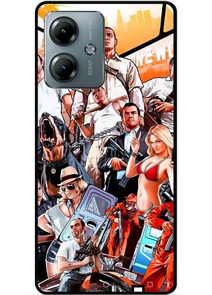 Чехол силиконовый бампер для motorola moto g14 гта gta