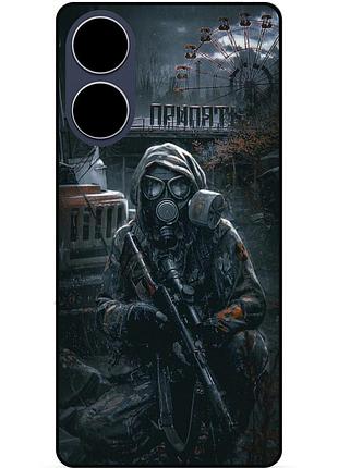 Чехол силиконовый бампер для oppo a17 с картинкой stalker сталкер