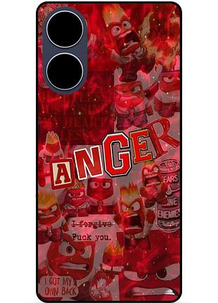 Чехол силиконовый бампер для oppo a78 с рисунком головоломка anger