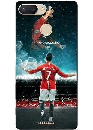 Силиконовый бампер чехол для xiaomi redmi 6 с рисунком роналдо мю ronaldo