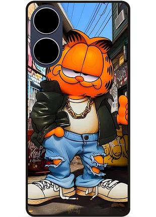 Силіконовий бампер чохол для oppo a60 з малюнком гарфилд