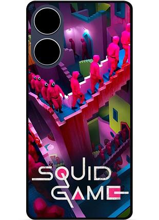 Чехол силиконовый для oppo a17 с рисунком игра в кальмара
