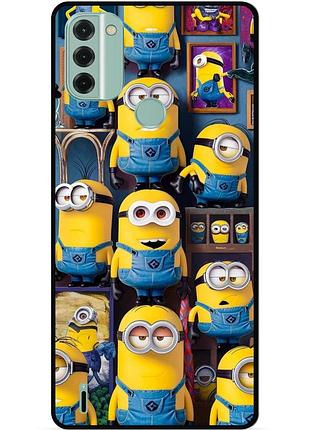 Силиконовый бампер чехол для nokia c31 с картинкой миньоны minion