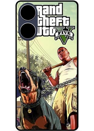 Силіконовий бампер чохол для oppo a17 з малюнком gta гта
