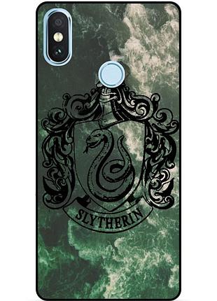 Силиконовый бампер чехол для xiaomi mi a2 с рисунком слизерин slytherin гарри поттер harry potter