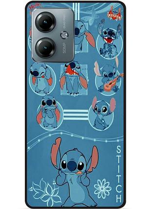 Силиконовый бампер чехол для motorola moto g55 с картинкой stitch стич