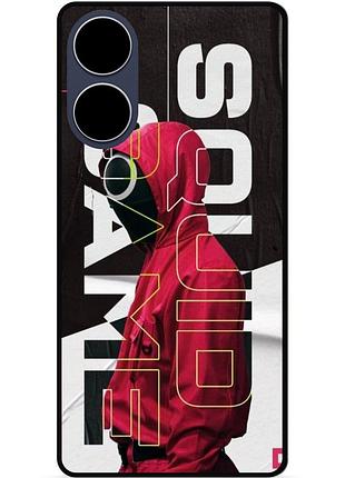Силиконовый бампер чехол для oppo a18 игра в кальмара