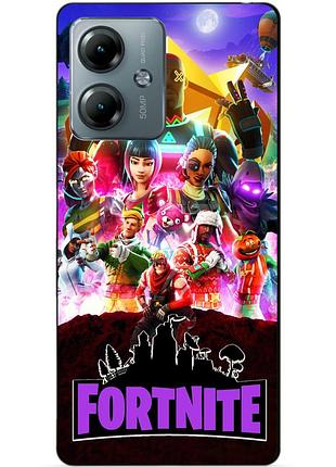 Силіконовий чохол бампер для motorola moto g14 з малюнком fortnite фортнайт