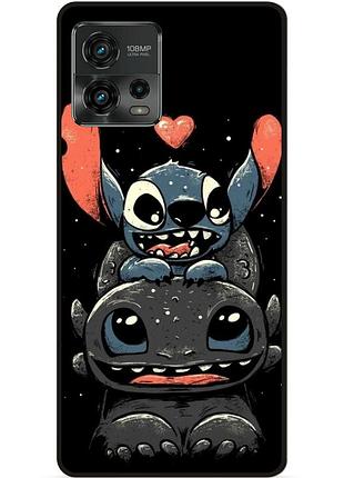 Силіконовий бампер чохол для motorola moto g72 з малюнком stitch стіч