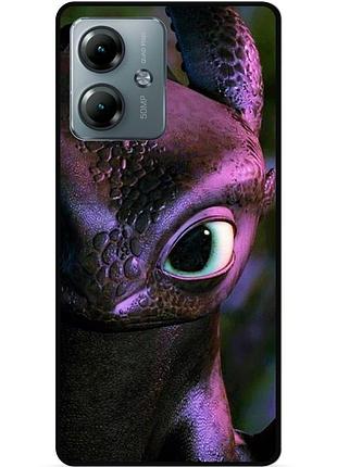 Силиконовый чехол для motorola moto g14 с картинкой как приручить дракона dragon