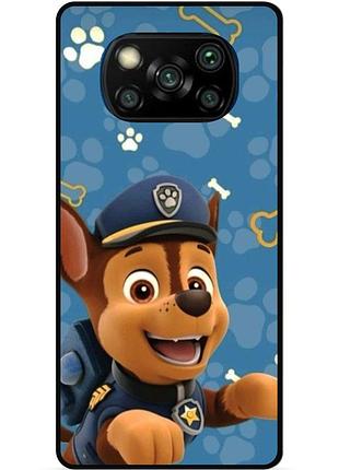 Силіконовий чохол бампер для xiaomi poco x3 з малюнком щенячий патруль