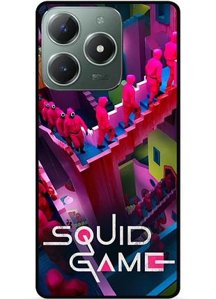 Чехол силиконовый для tecno spark 20 pro с рисунком игра в кальмара