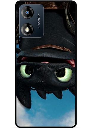 Чехол силиконовый для motorola moto g04 с картинкой как приручить дракона dragon