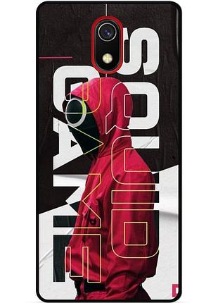 Силиконовый бампер чехол для samsung j7 j730 игра в кальмара