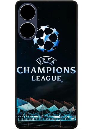 Чехол силиконовый бампер для oppo a17 с рисунком лига чемпионов
