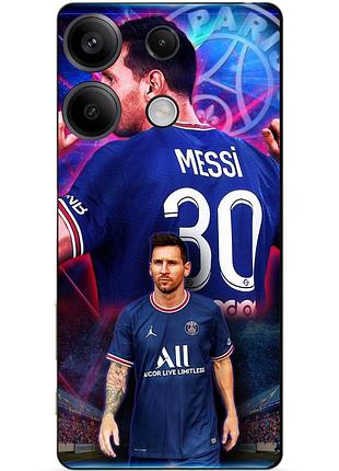 Силиконовый бампер чехол для motorola moto g15 с рисунком месси псж messi