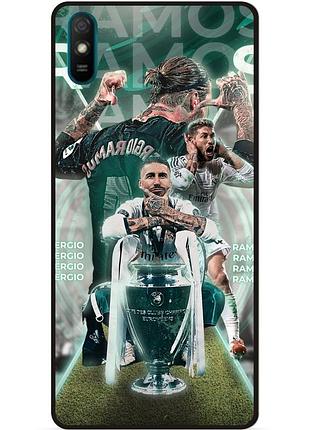 Силіконовий чохол бампер для xiaomi redmi 9a з малюнком серхио рамос sergio ramos