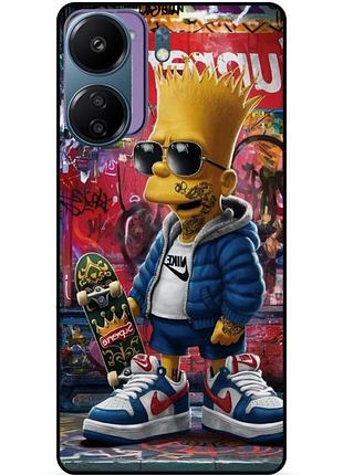 Силіконовий бампер чохол для zte blade v40 design з малюнком барт симпсон marvel simpsons