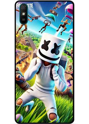 Силіконовий чохол бампер для xiaomi redmi 9a з малюнком фортнайт fortnite