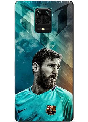 Силиконовый бампер чехол для xiaomi redmi note 9 pro с рисунком leo messi месси