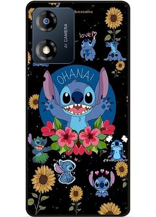 Силіконовий бампер чохол для motorola moto e13 з картинкою стіч stitch
