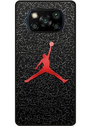 Чехол силиконовый бампер для xiaomi poco x3 с рисунком jordan джордан