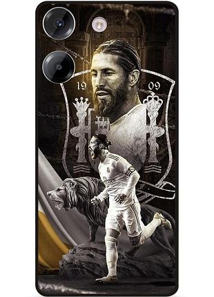 Силіконовий чохол бампер для tecno camon 20 pro з малюнком sergio ramos серхио рамос real