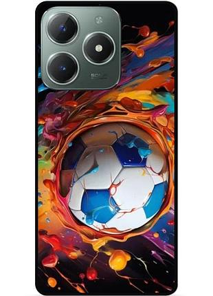 Силиконовый чехол бампер для infinix smart 8 plus (x6526) с рисунком футбол мяч