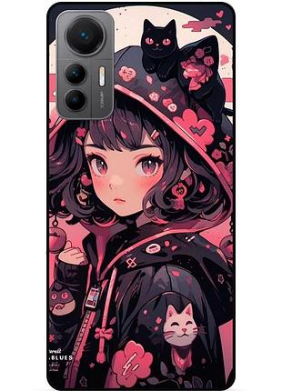 Силіконовий бампер чохол для xiaomi 12 lite з малюнком котики аніме