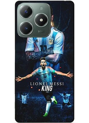 Силиконовый бампер чехол для infinix hot 40i (x6528b) с рисунком messi аргентина месси