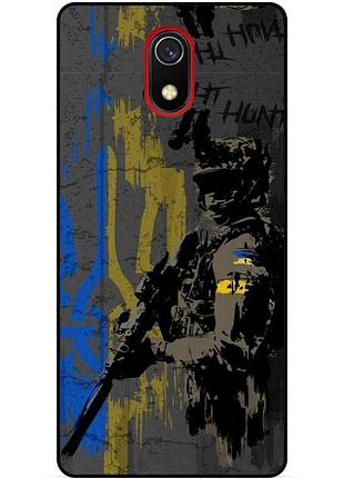 Силиконовый бампер чехол для samsung j6 j600 с рисунком зсу украина night hunter