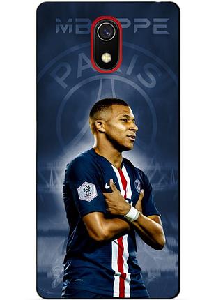 Силиконовый бампер чехол для samsung j4 j4 plus с рисунком мбаппе псж mbappe