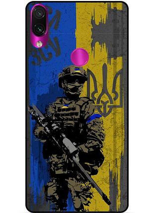 Силиконовый бампер чехол для huawei p30 lite с рисунком зсу украина воин